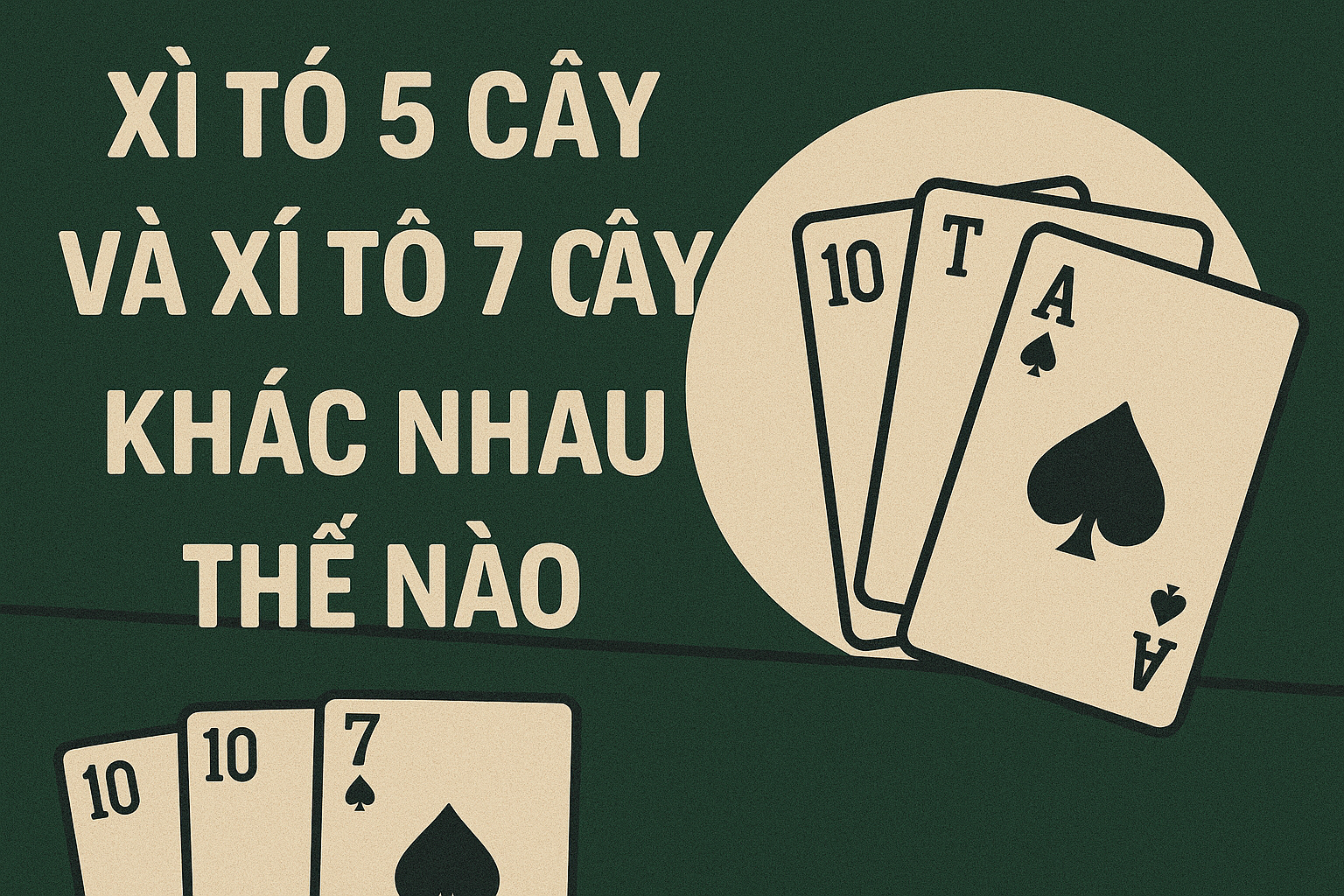 Xì Tố 5 cây và Xì Tố 7 cây khác nhau thế nào?